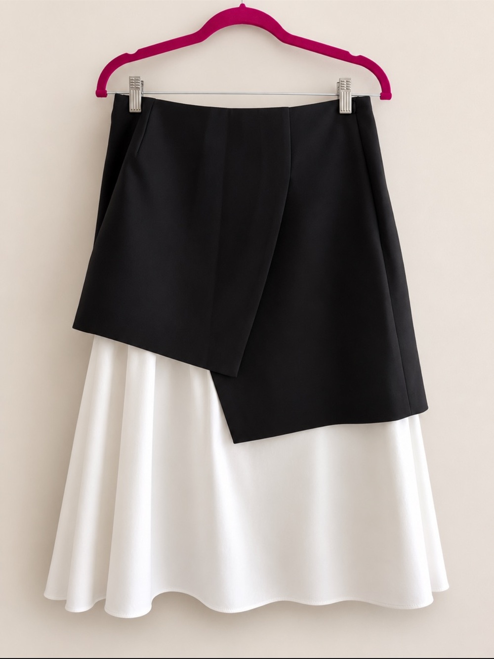 Asilio Black and White Asymmetrical Layered Skirt-never worn